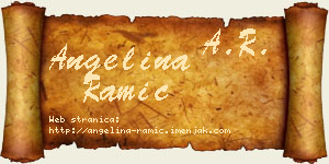 Angelina Ramić vizit kartica